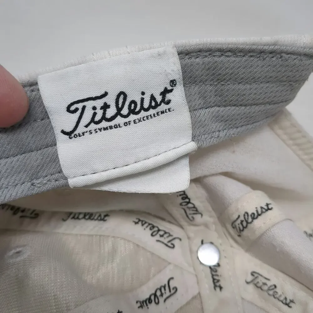 Titleist Baseball Cap White One Size Woodstone Golf Club Embroidered Logo Hat